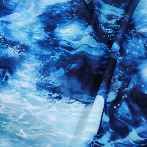 Tessuto blu ocean wave scuba - ocean,