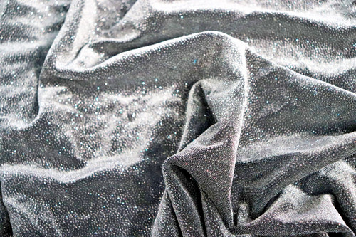 Tessuto velluto lurex - lurex, argento